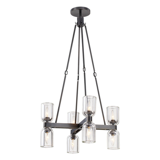 Alora Lucian clear crystal chandelier CH338822UBCC