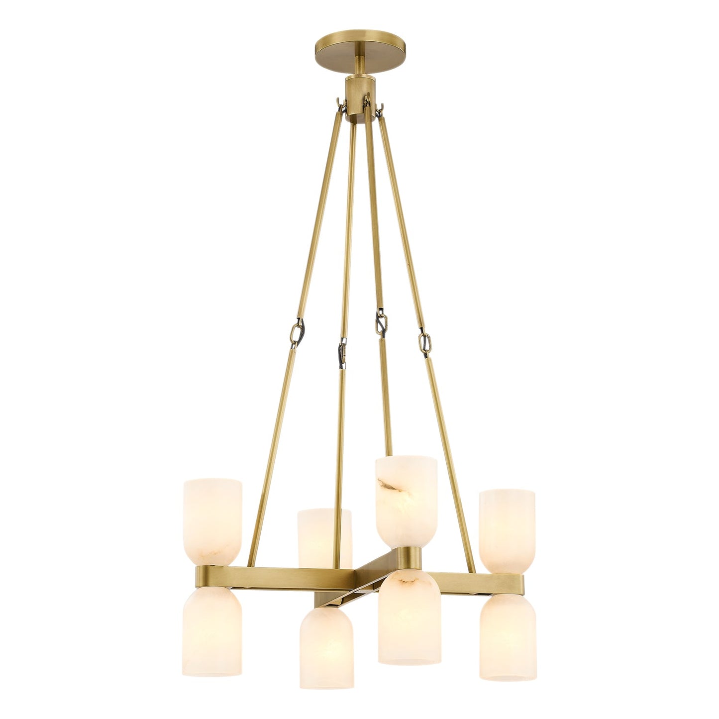Alora Lucian vintage brass chandelier CH338822VBAR
