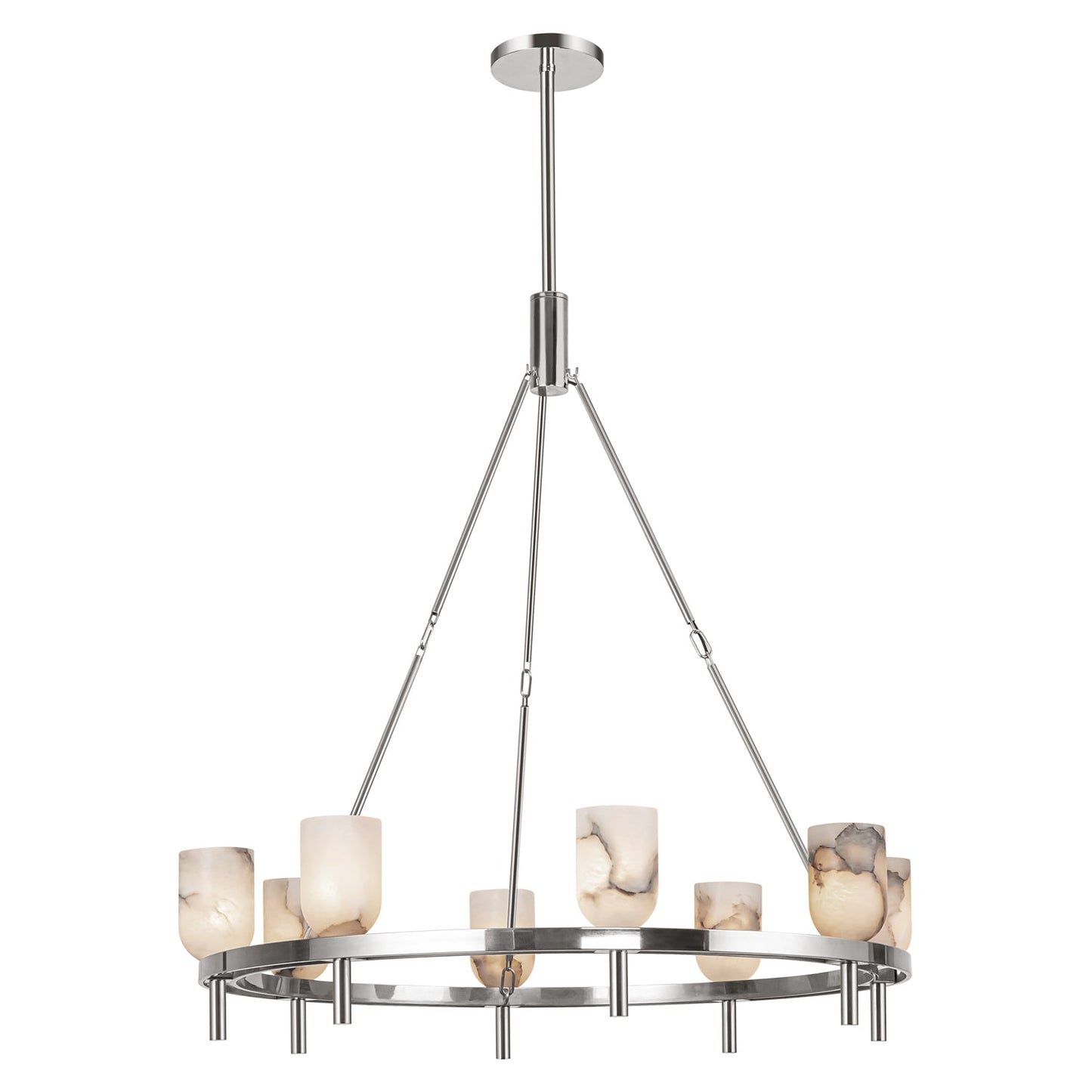 Alora Lucian polished nickel chandelier CH338836PNAR