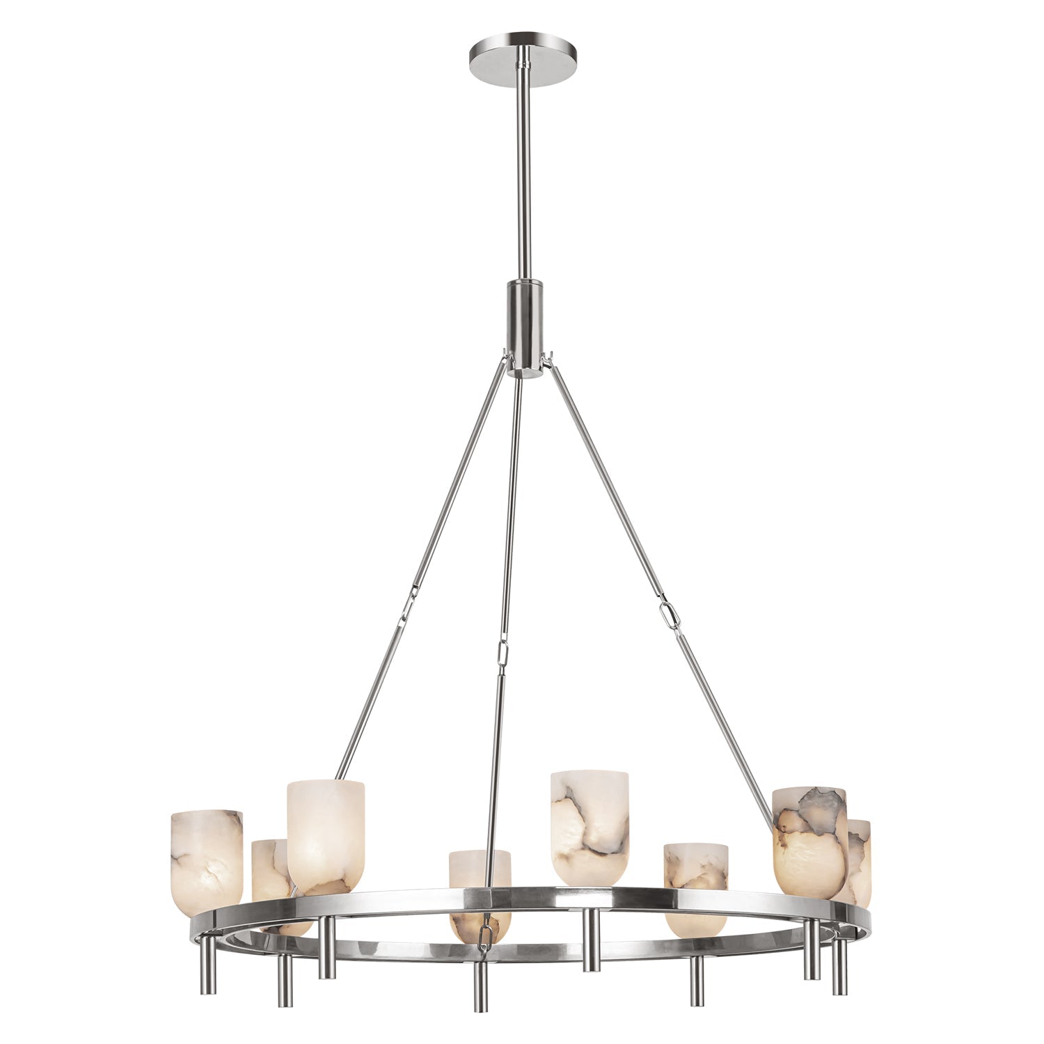Alora Lucian polished nickel chandelier CH338836PNAR