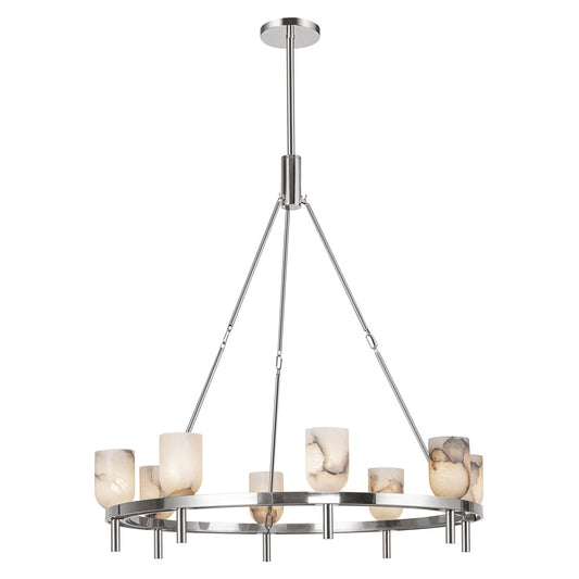 Alora Lucian polished nickel chandelier CH338836PNAR