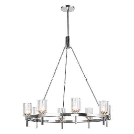 Alora Lucian clear crystal chandelier CH338836PNCC
