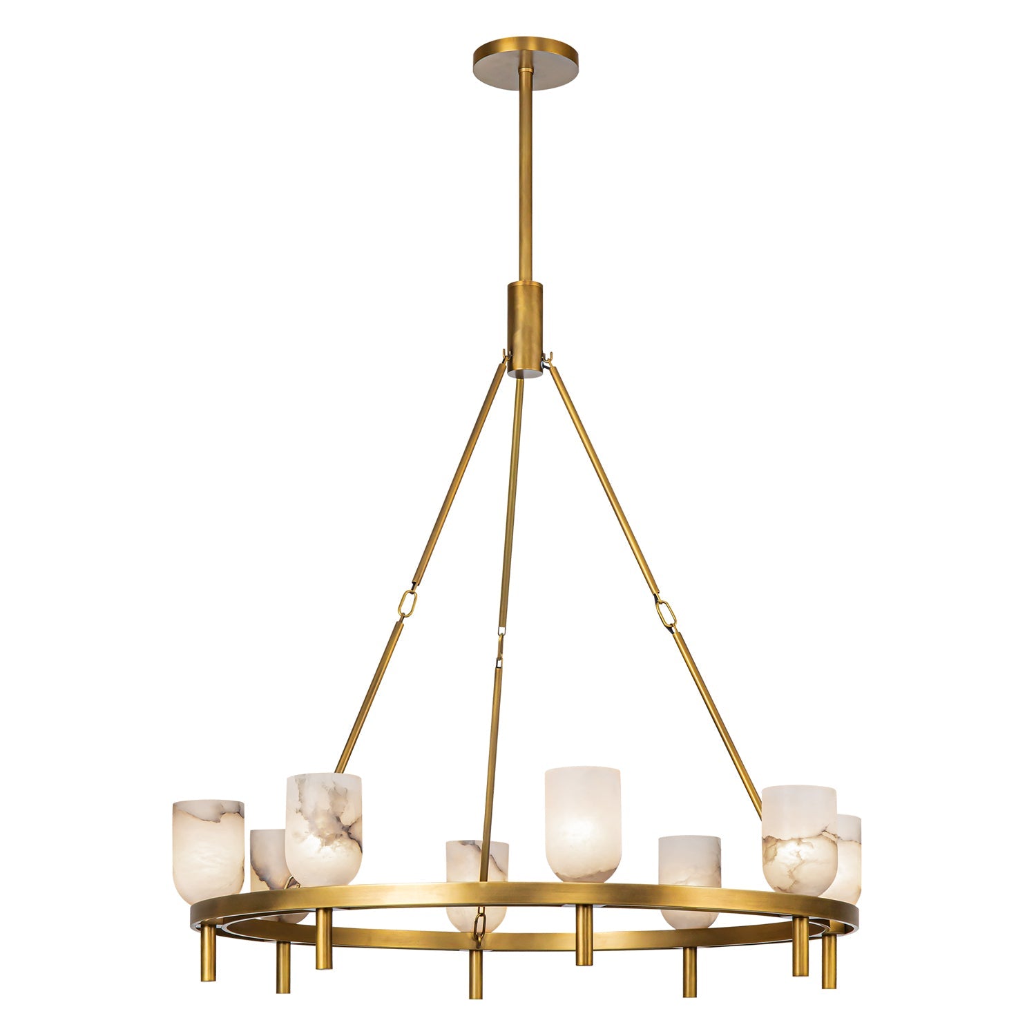 Alora Lucian vintage brass chandelier CH338836VBAR