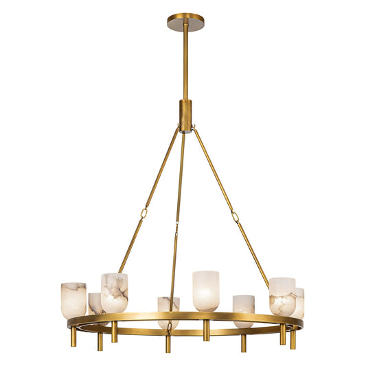 Alora Lucian vintage brass chandelier CH338836VBAR