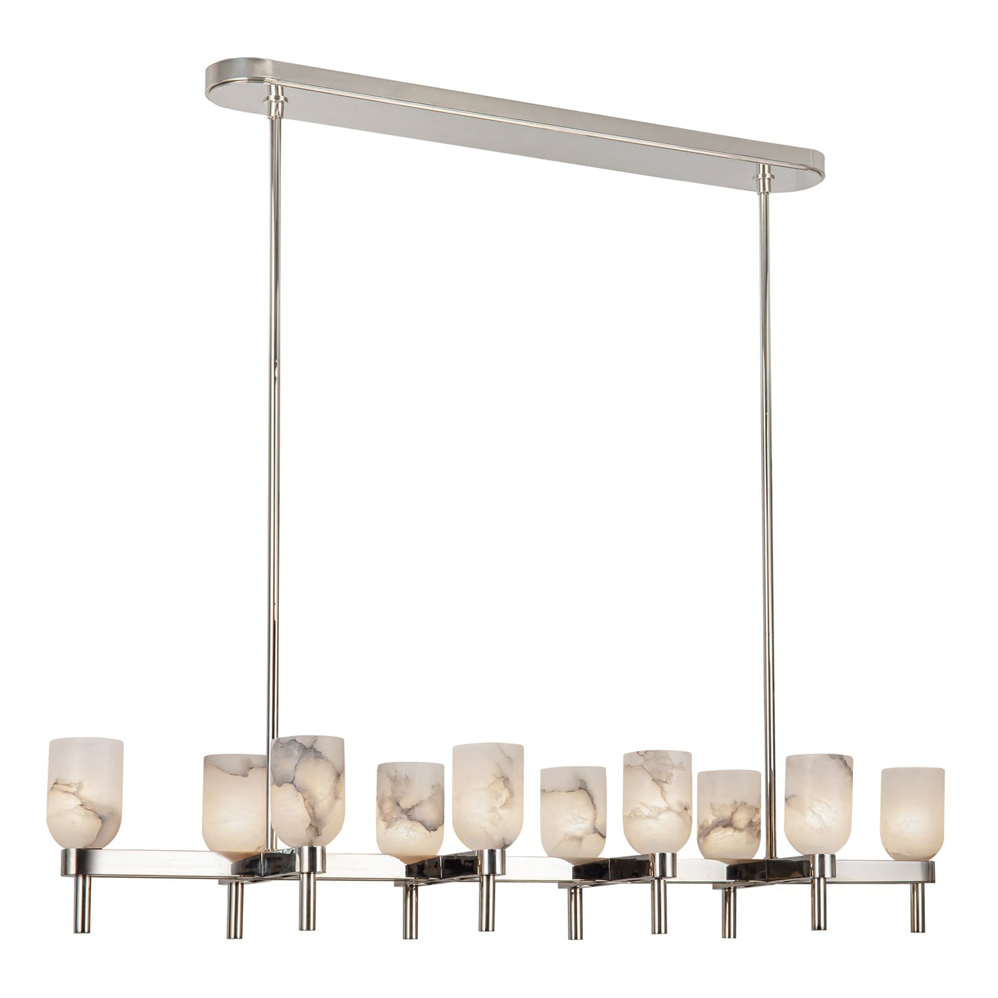 Alora Lucian polished nickel linear pendant LP338052PNAR