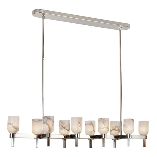 Alora Lucian polished nickel linear pendant LP338052PNAR