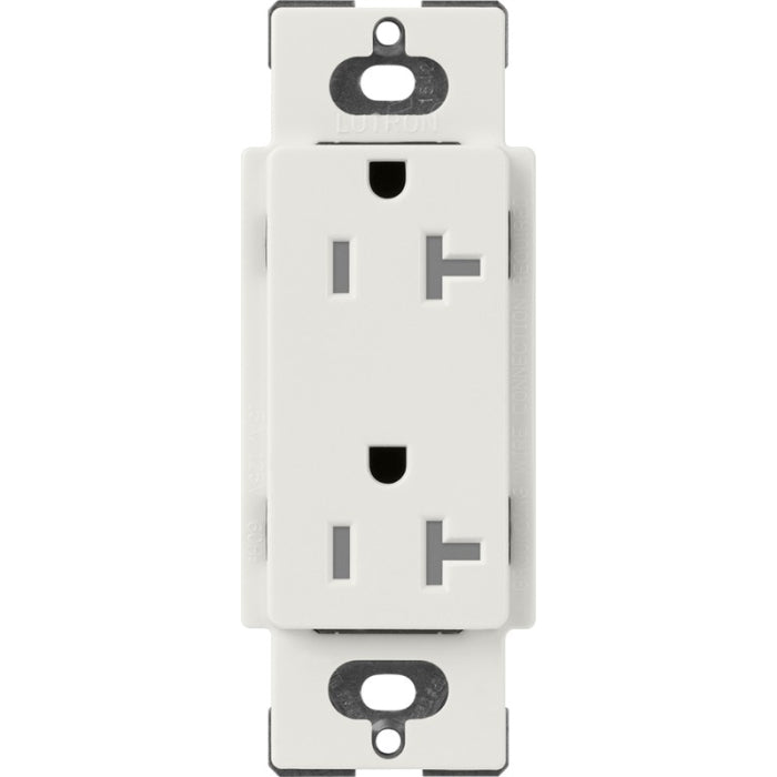 Lutron Claro 20 A tamper-resistant duplex receptacle in Lunar Gray