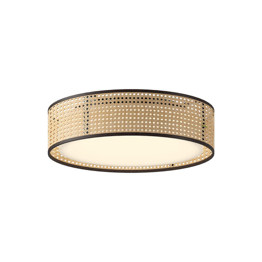 Alora Mood Lyla rattan [5 selectable color temperatures] flush mount FM479016RB-5CCT