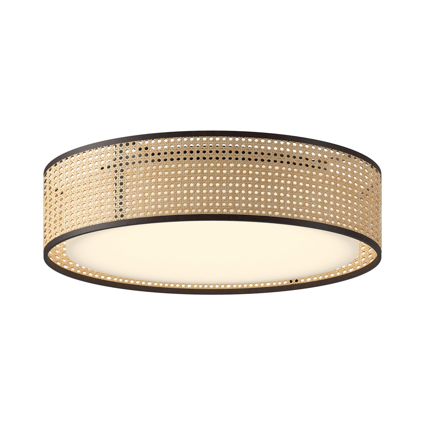 Alora Mood Lyla rattan [5 selectable color temperatures] flush mount FM479020RB-5CCT