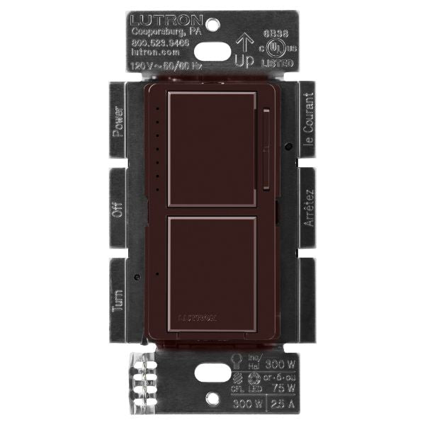 Lutron Maestro LED+ dimmer switch in Brown