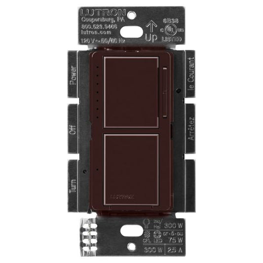 Lutron Maestro LED+ dimmer switch in Brown