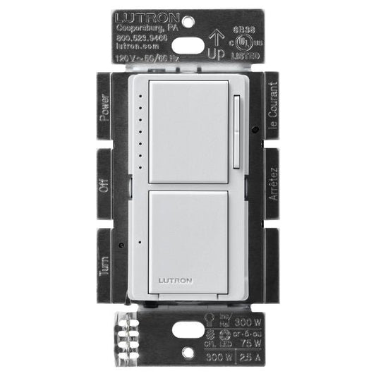Lutron Maestro LED+ dimmer switch in Palladium