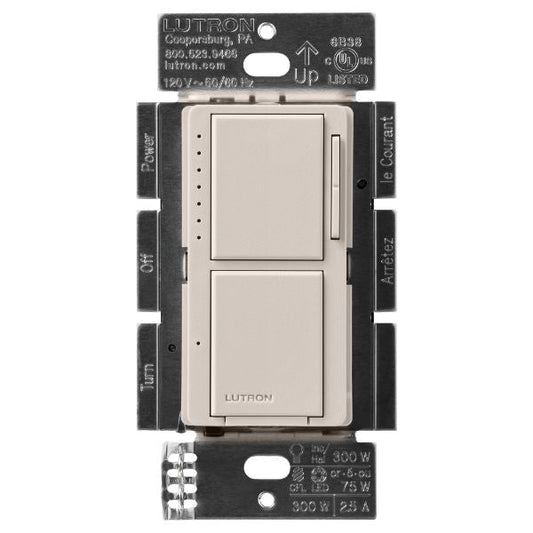 Lutron Maestro LED+ dimmer switch in Taupe