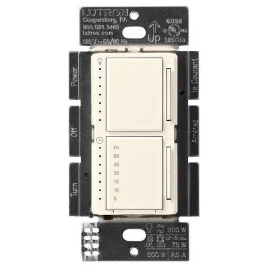 Lutron Maestro LED+ dimmer switch in Biscuit