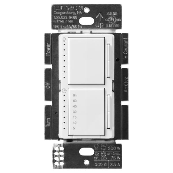 Lutron Maestro LED+ dimmer switch in White
