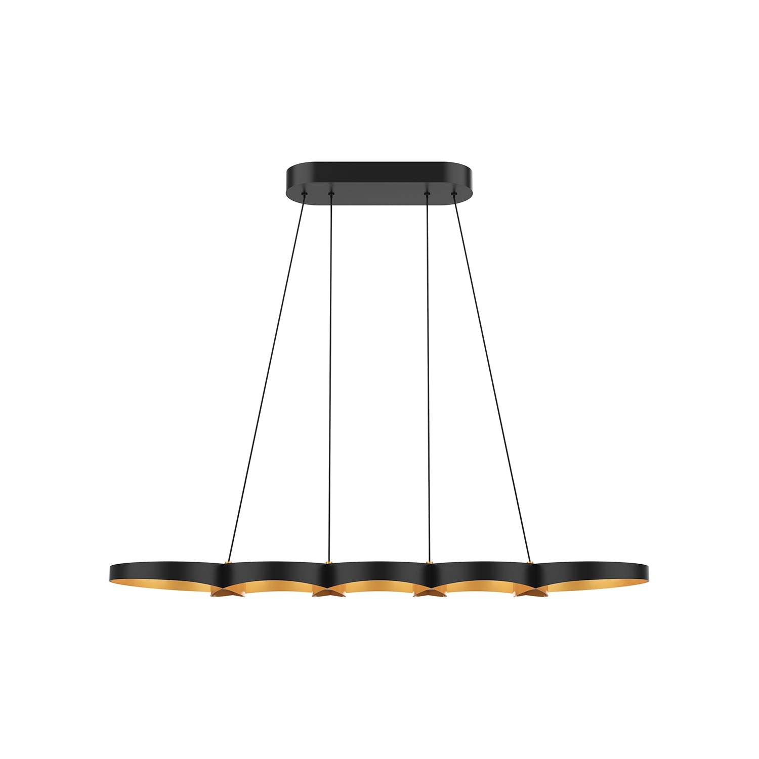 Kuzco Maestro black linear pendant LP90838-BK/GD-UNV