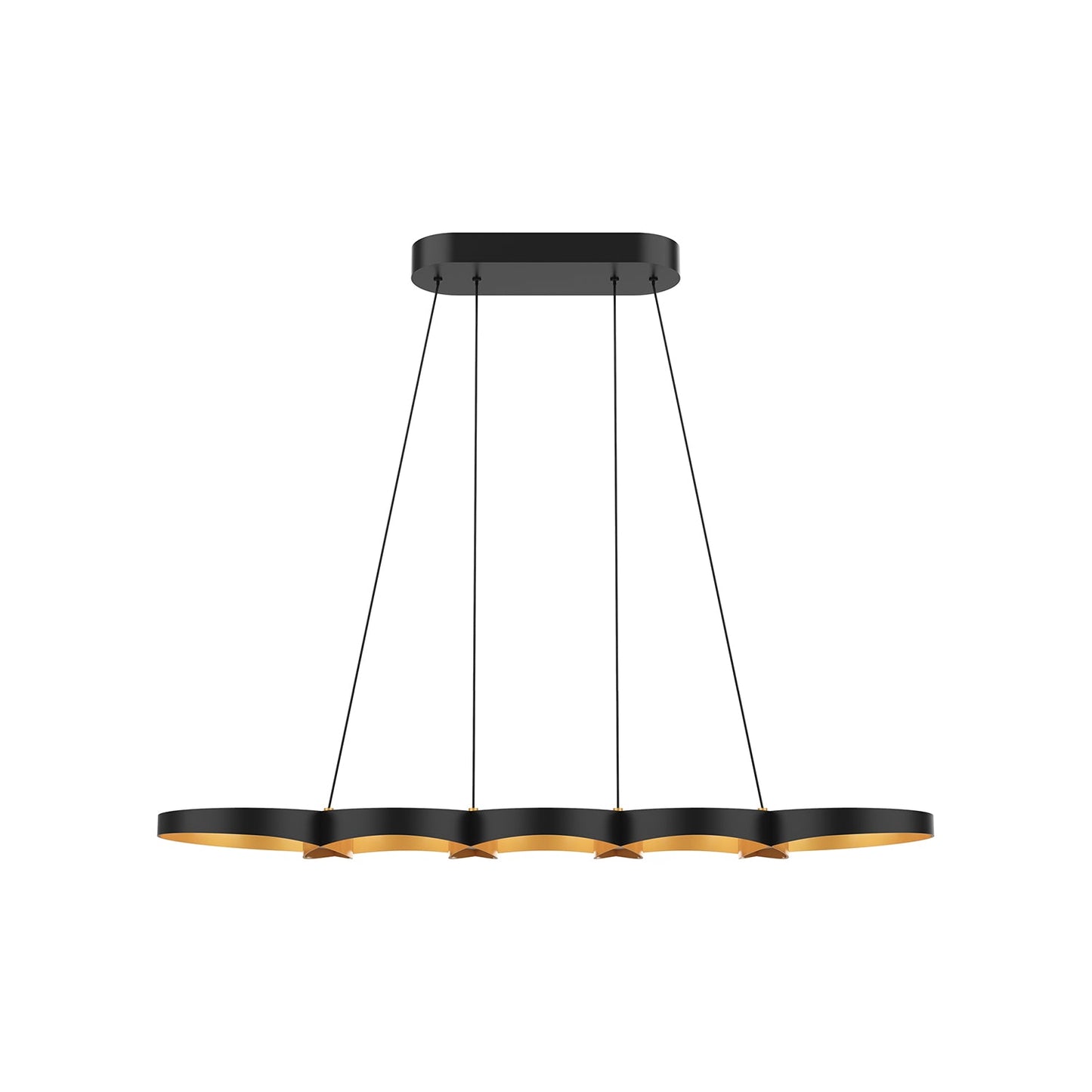 Kuzco Maestro black linear pendant LP90838-BK/GD