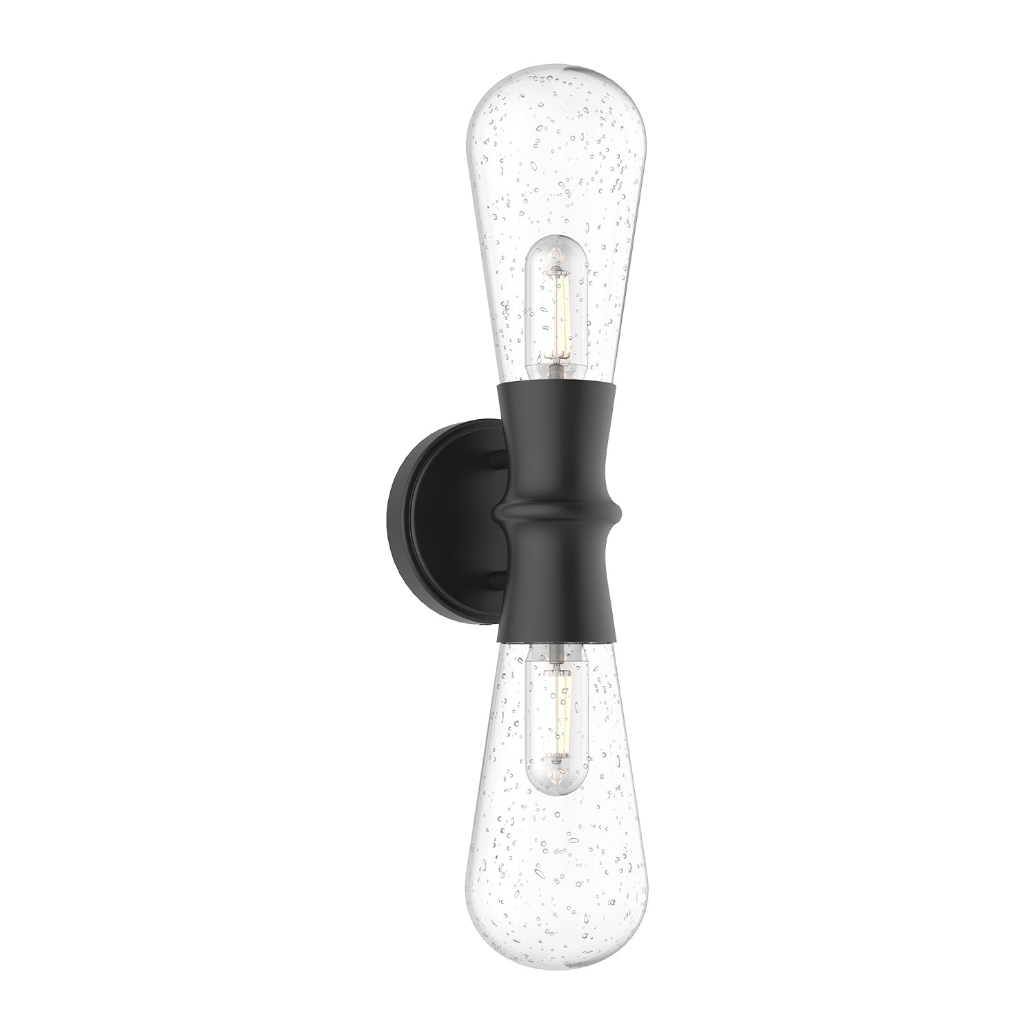 Alora Mood Marcel clear bubble glass exterior wall sconce EW464002BKCB