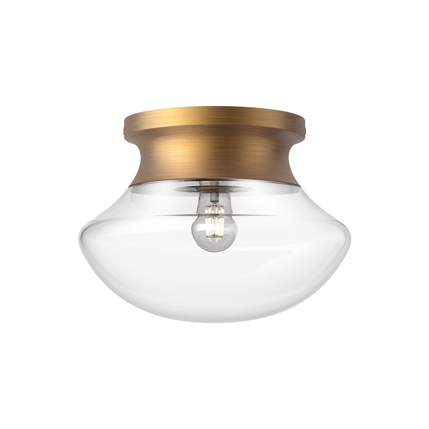 Alora Mood Marcel aged gold flush mount FM464012AG