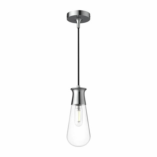 Alora Mood Marcel PD464001CH 4-Inch Pendant Light in Chrome with Sculptural Clear Bubble Glass Shade