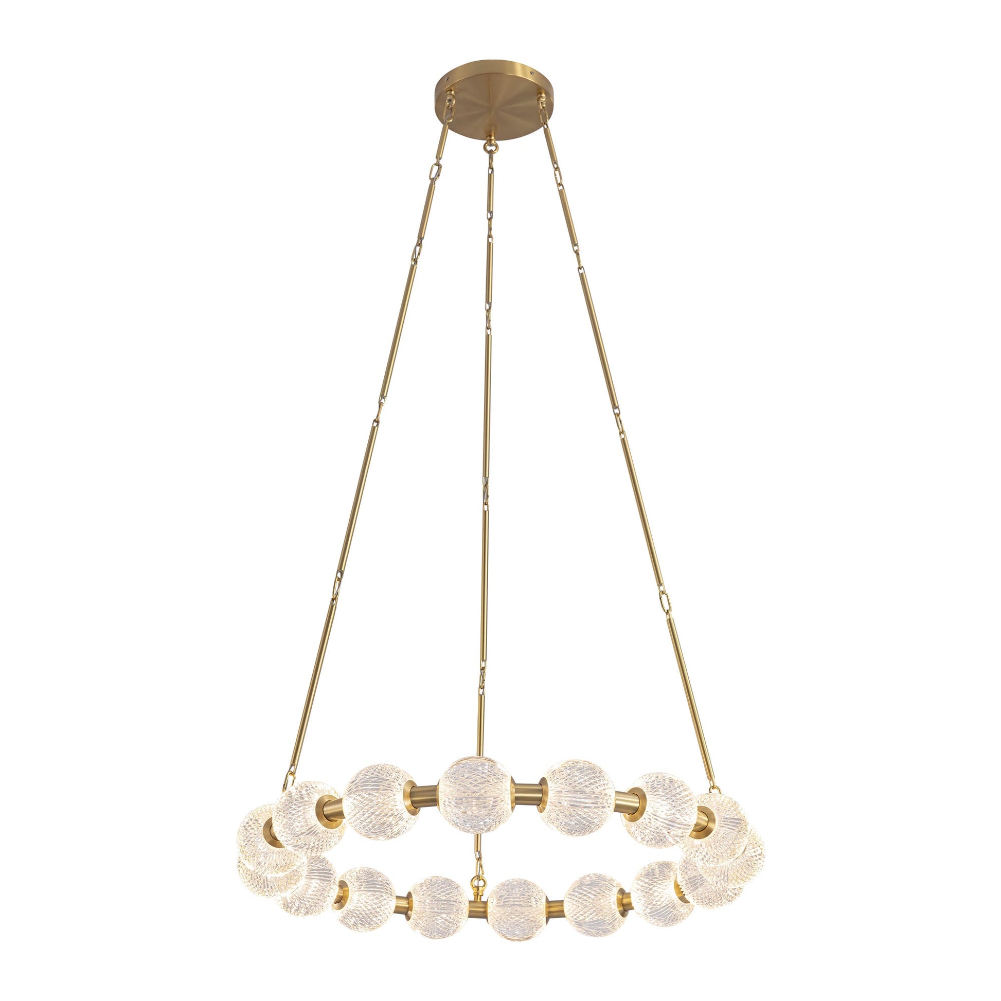 Alora Marni natural brass [universal voltage and 0-10 dimming] chandelier CH321032NB-UNV-010