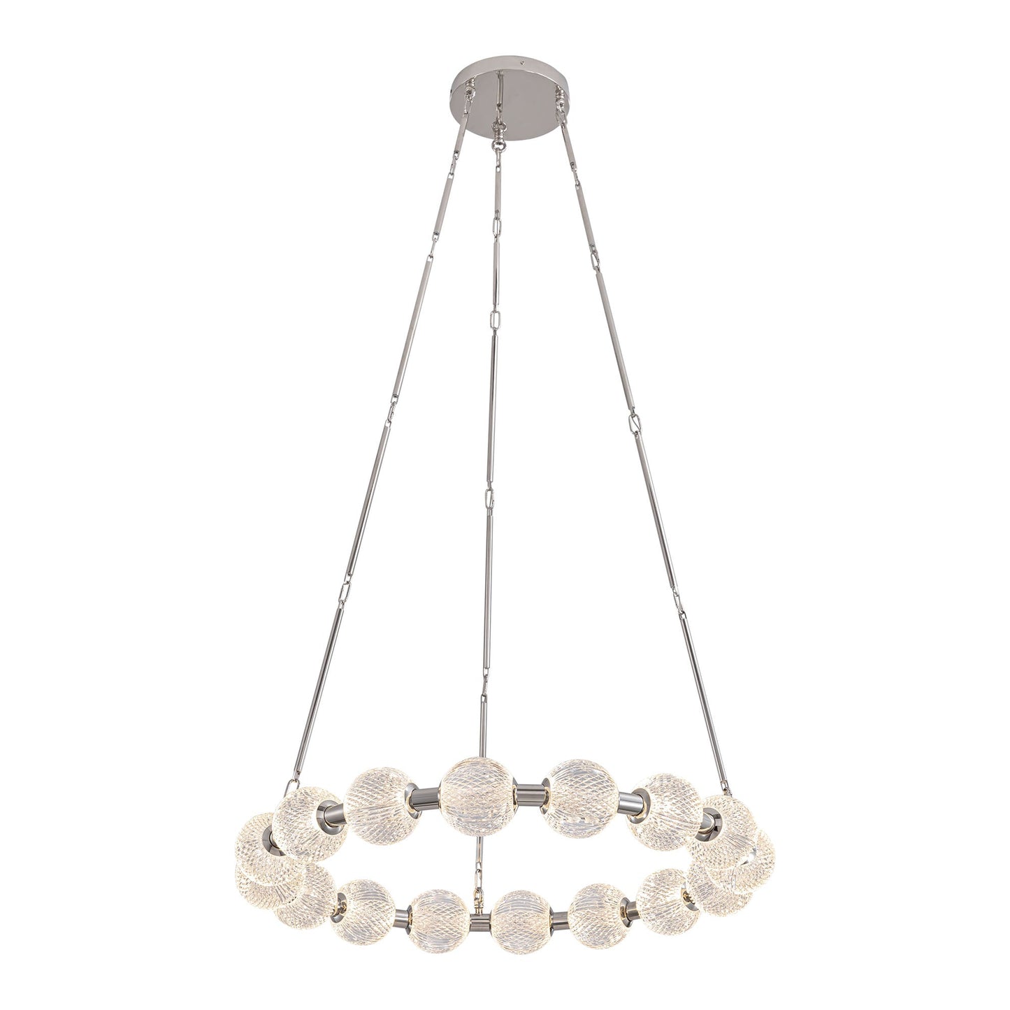 Alora Marni polished nickel [universal voltage and 0-10 dimming] chandelier CH321032PN-UNV-010
