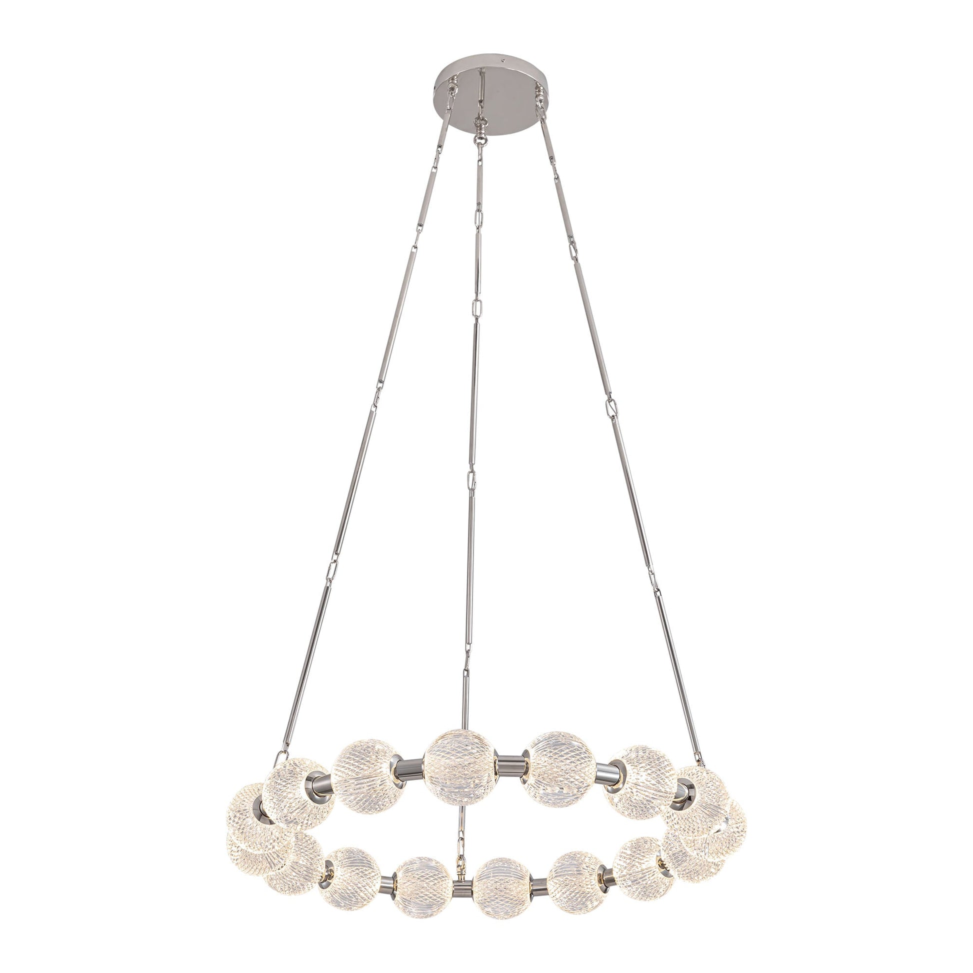 Alora Marni polished nickel [universal voltage and 0-10 dimming] chandelier CH321032PN-UNV-010