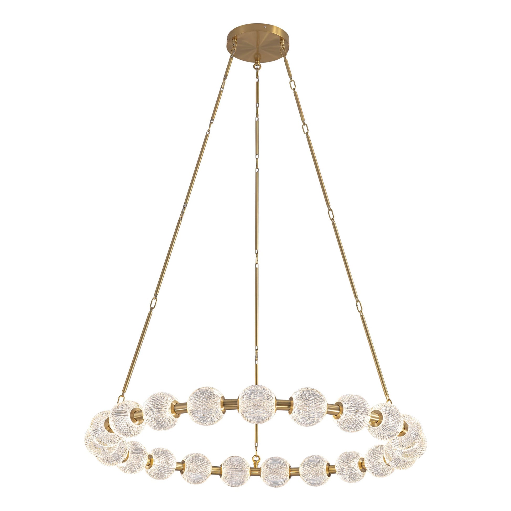 Alora Marni natural brass [universal voltage and 0-10 dimming] chandelier CH321041NB-UNV-010