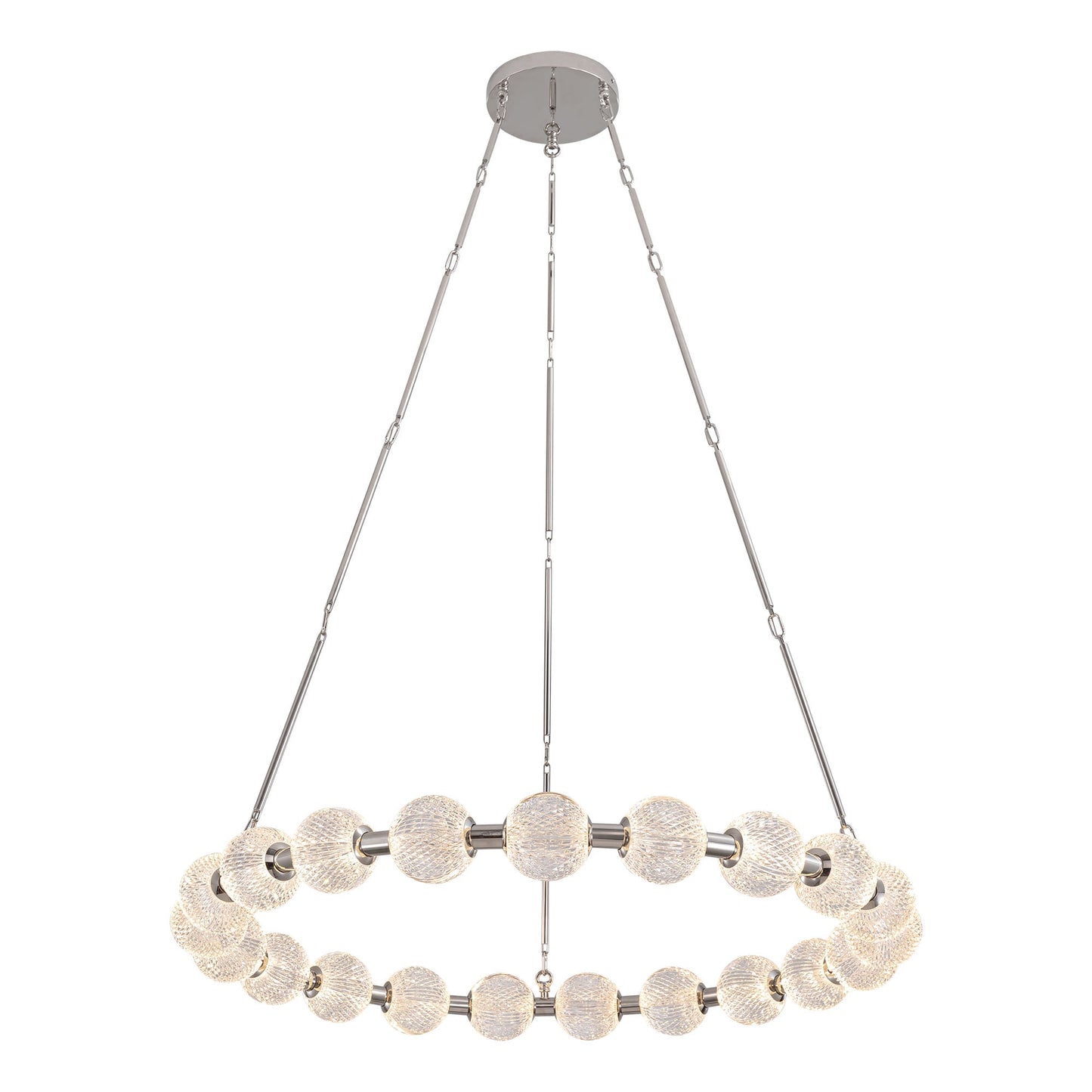 Alora Marni polished nickel [universal voltage and 0-10 dimming] chandelier CH321041PN-UNV-010