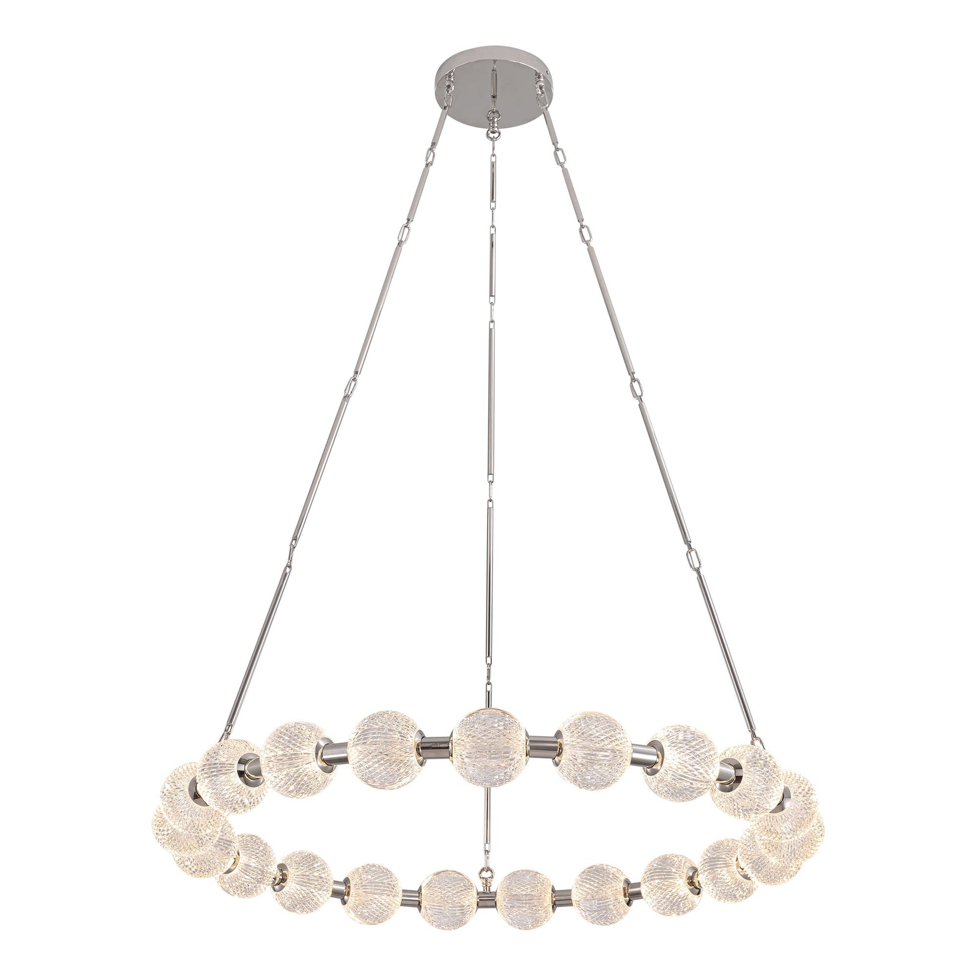 Alora Marni polished nickel [universal voltage and 0-10 dimming] chandelier CH321041PN-UNV-010
