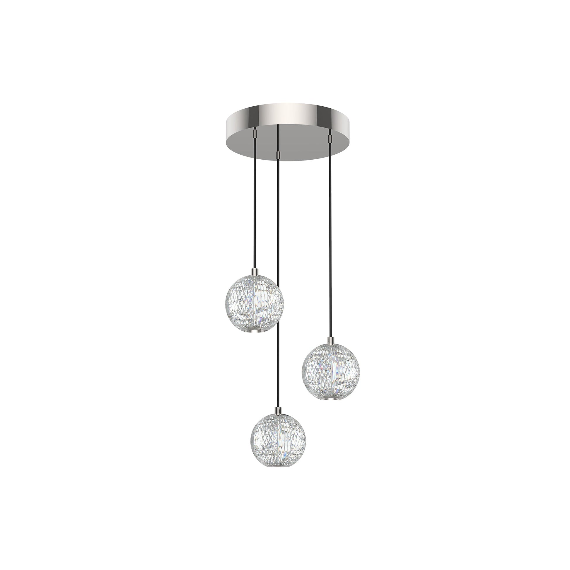 Alora Marni polished nickel multi-pendant MP321203PN