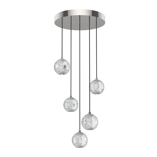 Alora Marni polished nickel multi-pendant MP321205PN