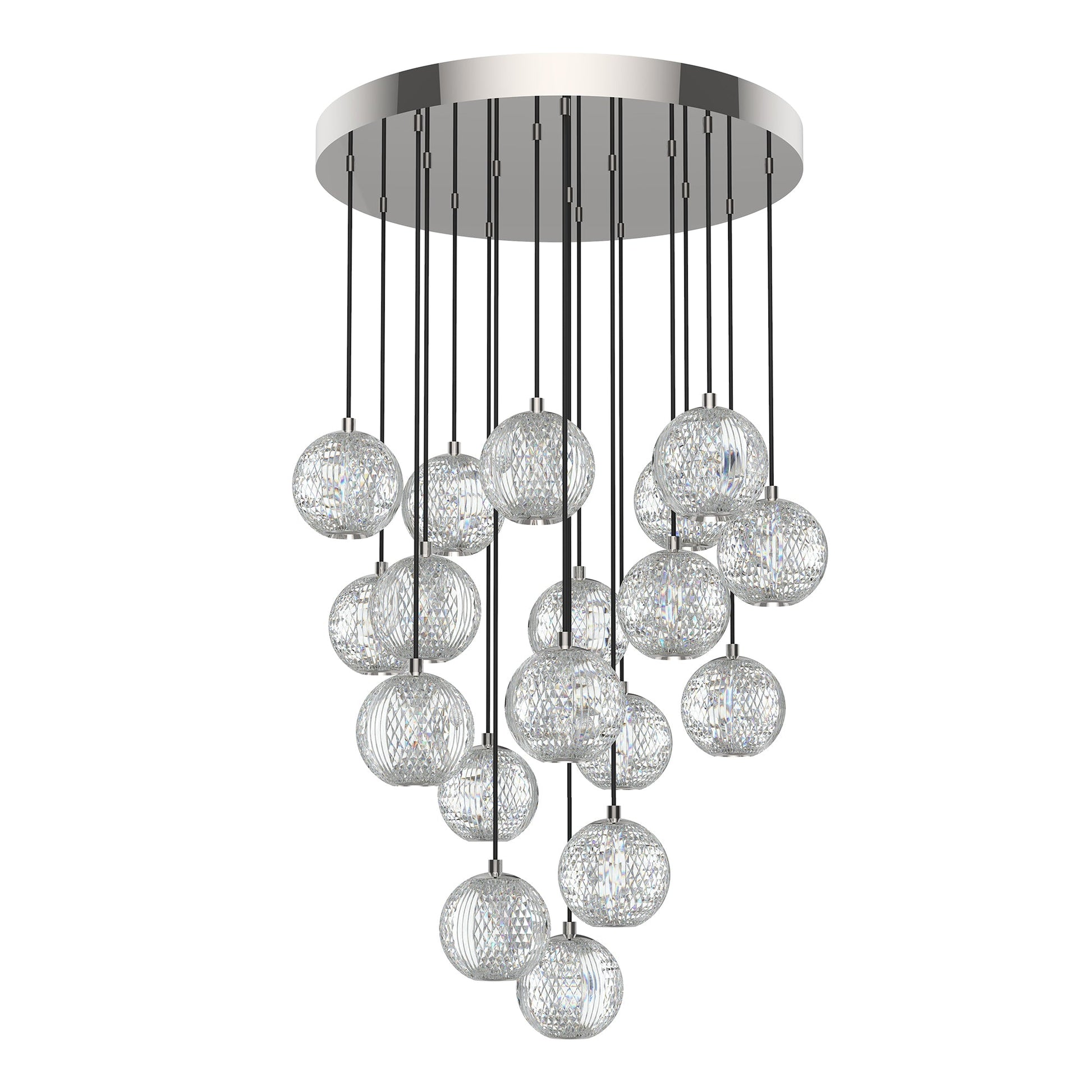 Alora Marni polished nickel multi-pendant MP321218PN