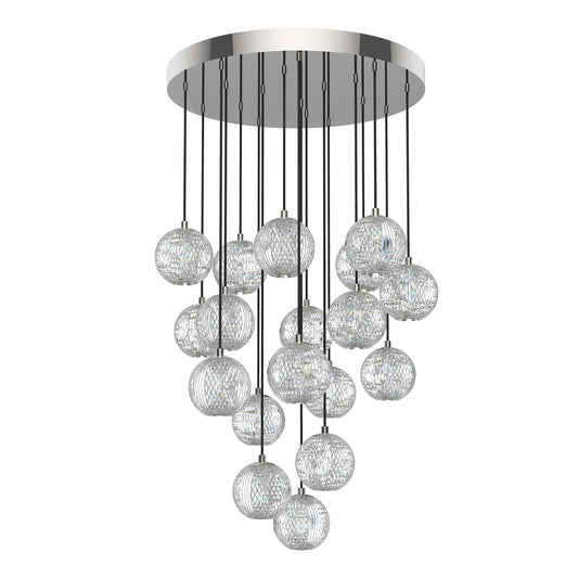 Alora Marni polished nickel multi-pendant MP321218PN