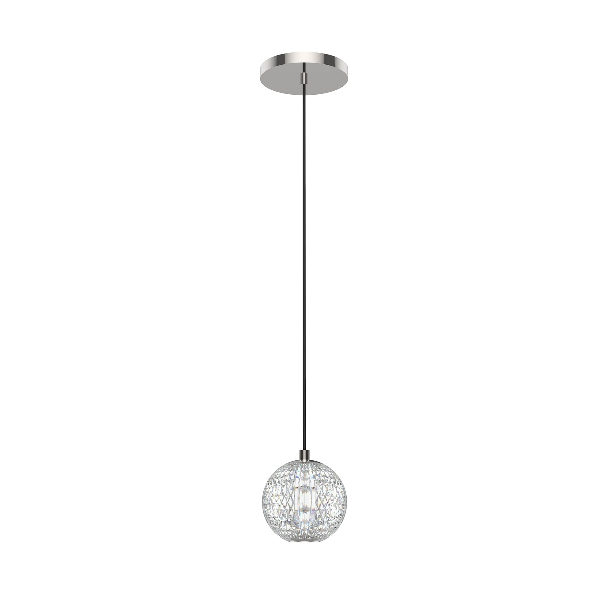 Alora Marni polished nickel pendant PD321201PN
