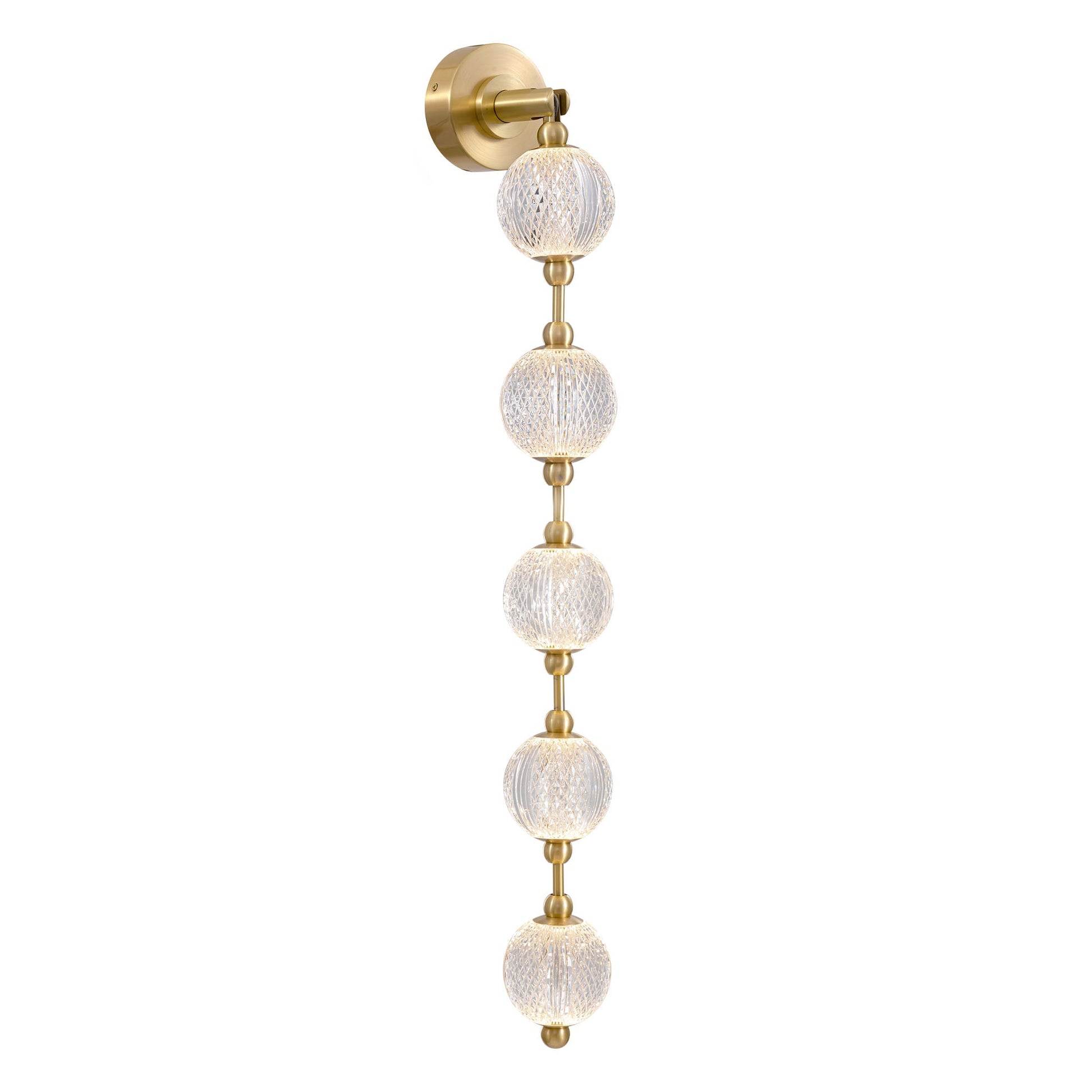 Alora Marni natural brass [universal voltage and 0-10 dimming] vanity light WV321005NB-UNV-010