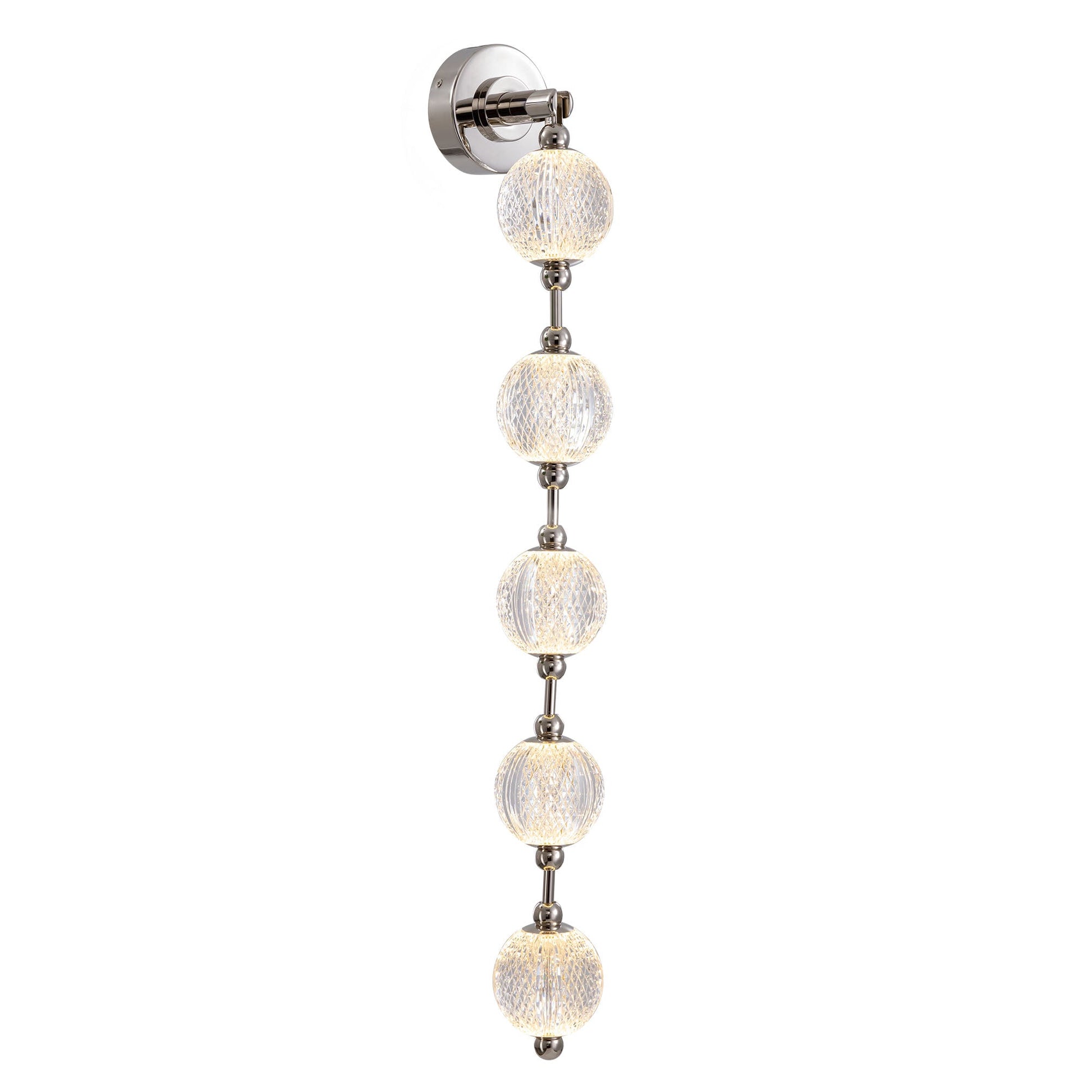 Alora Marni polished nickel [universal voltage and 0-10 dimming] vanity light WV321005PN-UNV-010