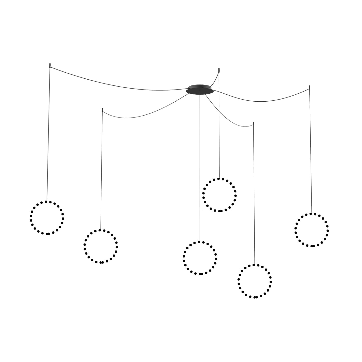 Kuzco Marquee black multi pendant canopy system CNM13AC-BK