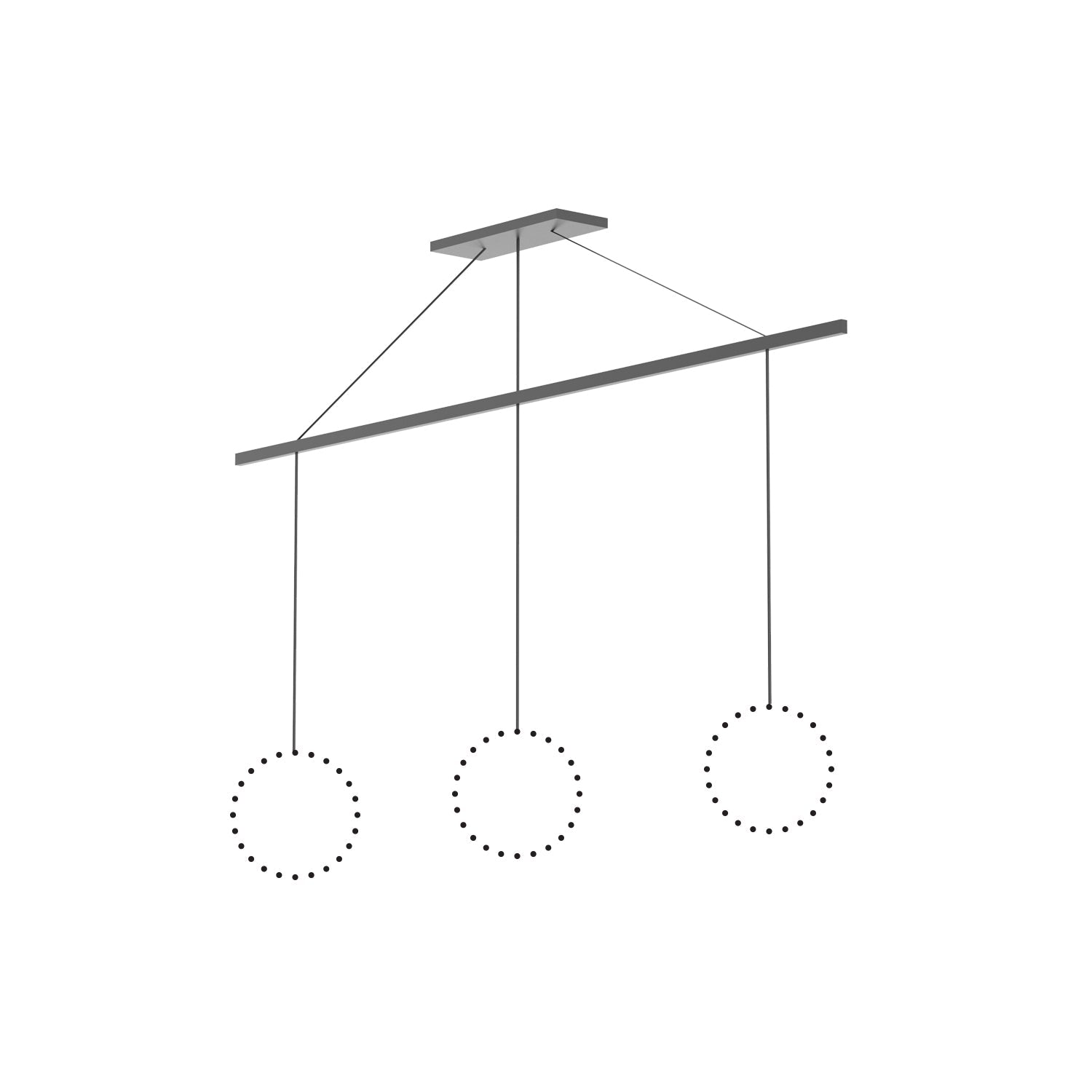 Kuzco Marquee graphite linear pendant canopy system CNL3AC-GH