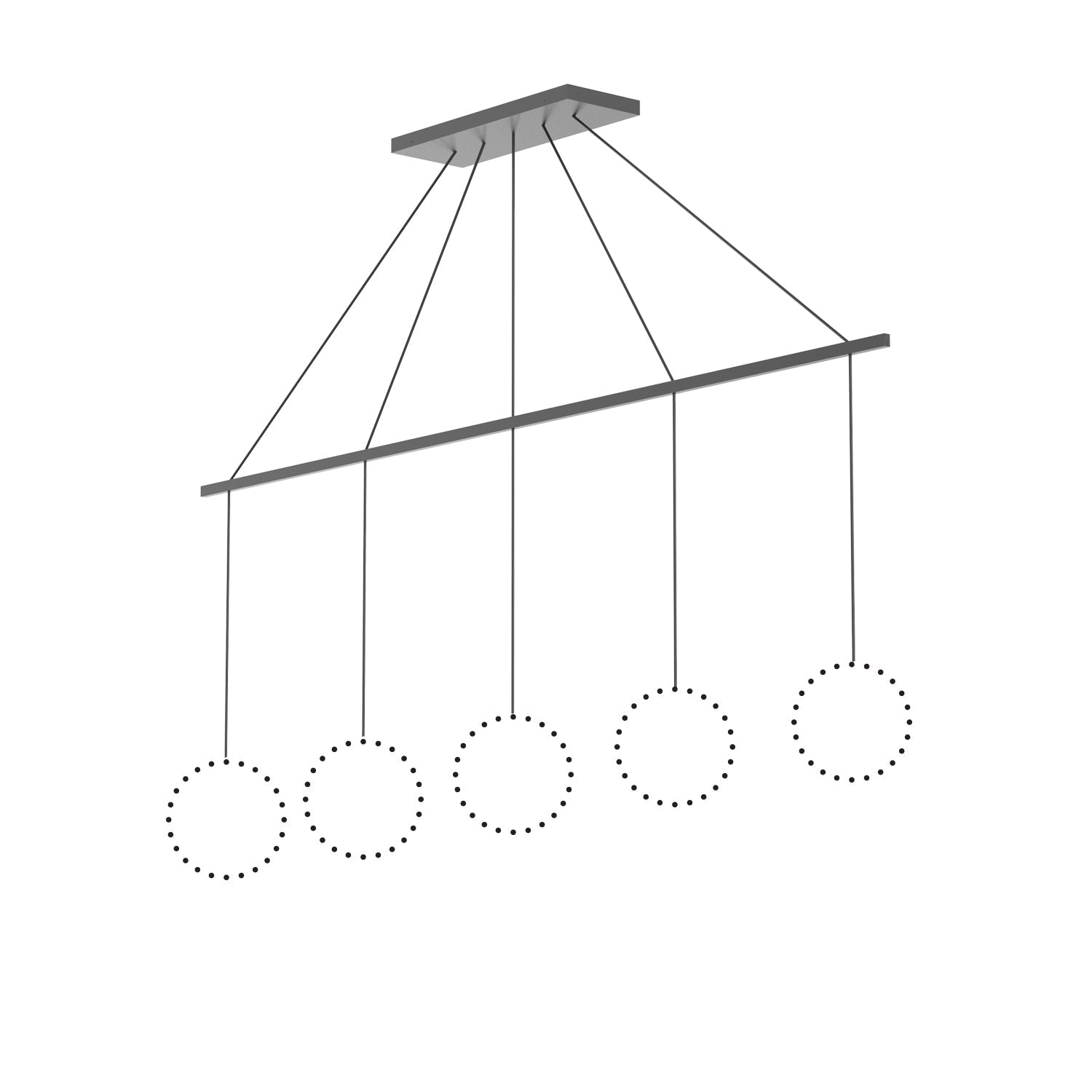 Kuzco Marquee graphite linear pendant canopy system CNL5AC-GH