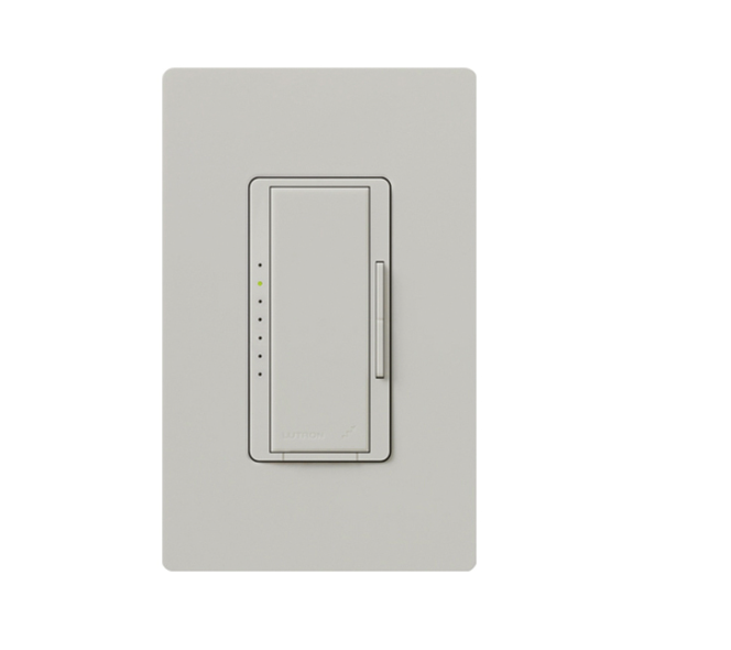 Lutron Maestro LED+ dimmer switch in Palladium