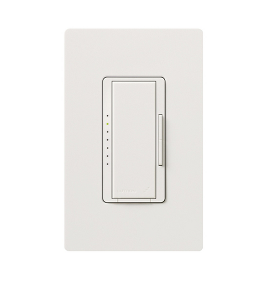 Lutron Maestro LED+ dimmer switch in Snow White