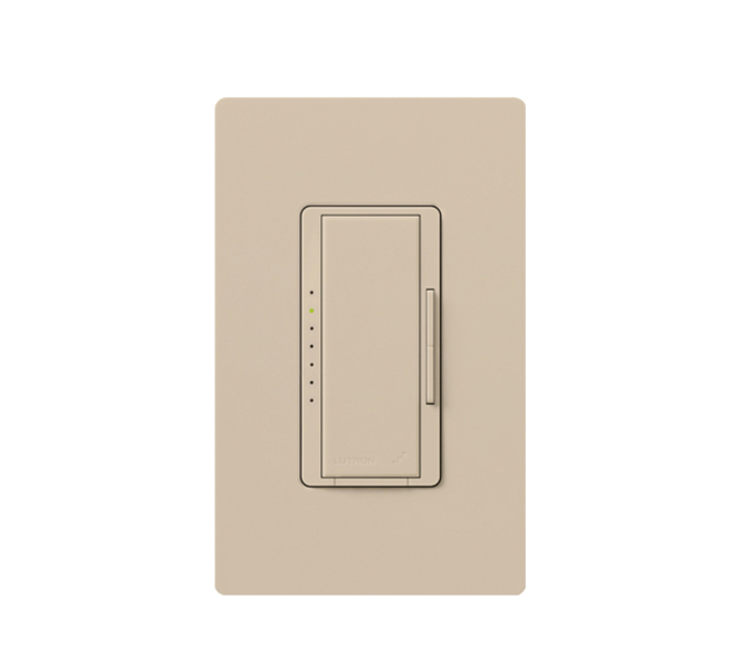 Lutron Maestro LED+ dimmer switch in Taupe