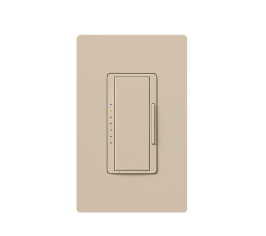 Lutron Maestro LED+ dimmer switch in Taupe