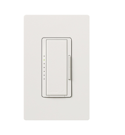 Lutron Maestro dimmer switch in Snow White