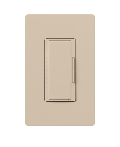 Lutron Maestro dimmer switch in Taupe