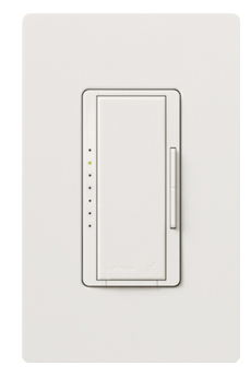 Lutron Maestro dimmer switch in Snow White