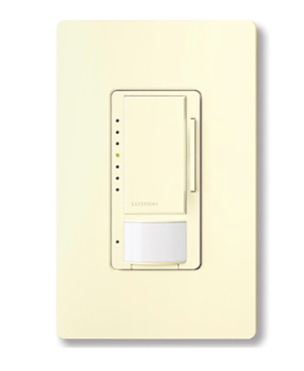 Lutron Maestro vacancy sensor switch in Almond