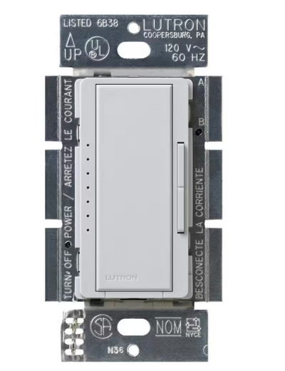 Lutron Maestro dimmer switch in Palladium