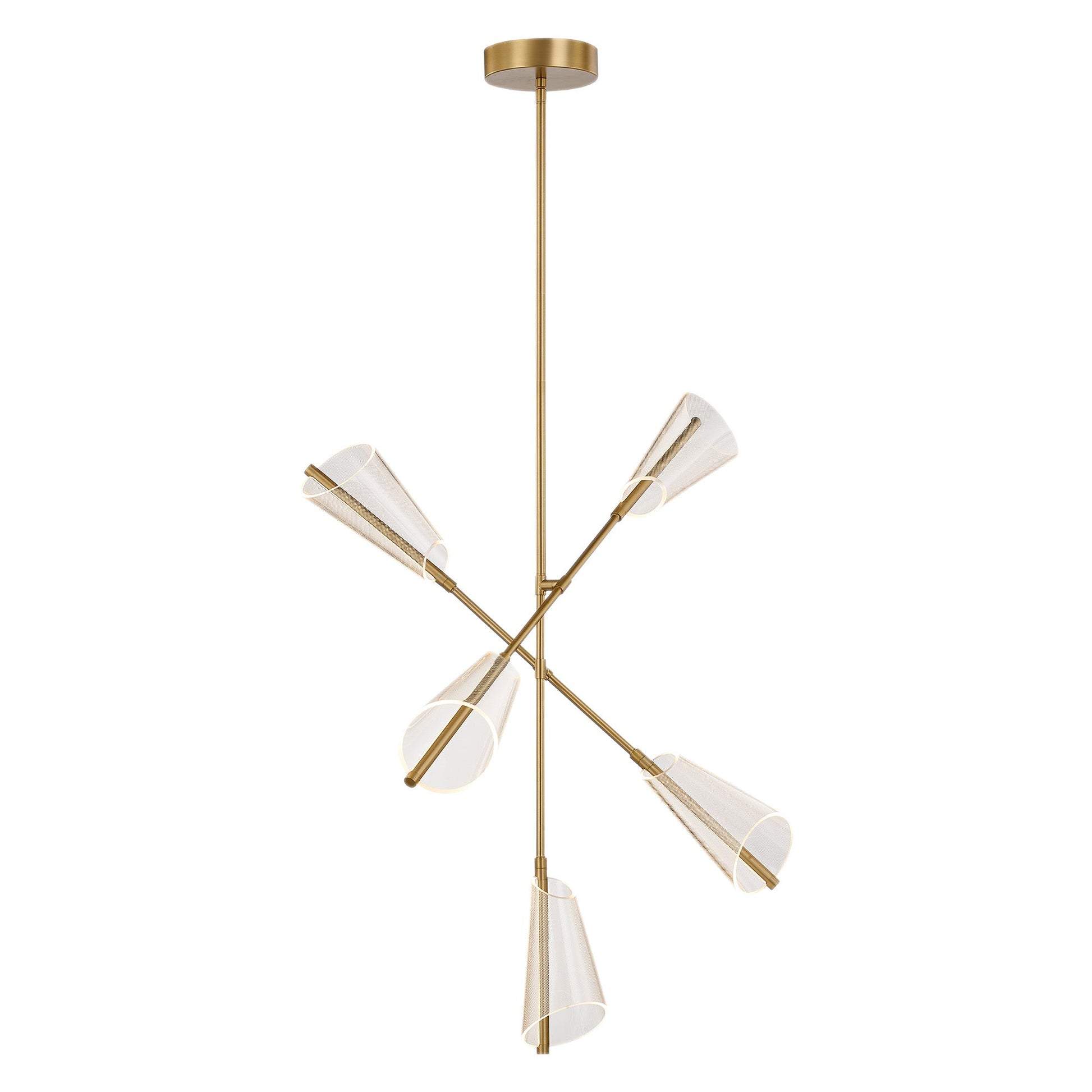 Kuzco Mulberry brushed gold chandelier CH62737-BG/LG-UNV